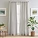 thumbnail image 3 of Peri Home 100% Linen Back Tab Lined Curtain, 95" Panel Pair, Silver, 3 of 4