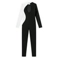 thumbnail image 4 of YIZYIF Big & Little Girls Long Sleeve Unitard Full Length Jumpsuit One Piece Bodysuit Gymnastics Ballet Dance Leotard, 4 of 5