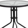 thumbnail image 6 of Bowery Hill 5 Piece Rattan/Glass Round Patio Dining Set in Black, 6 of 8