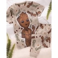 thumbnail image 2 of Marvel Groot Pyjama Unisexe pour Enfants Brun à Manches Courtes et Jambes Longues, 2 of 6