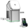 thumbnail image 1 of White 3 In 1 Wireless Charger Multi Device Touch Up Charging Station 15W Auto Rotation Magnetic Charging Stand In White Alloy Material, 1 of 9