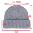 thumbnail image 2 of HNMKIU Unisex Warm Wool Baseball Caps Fashionable Ski Knitted Hats for Winter Casual Wear Hemming Design and Comfortable Fit, 2 of 2