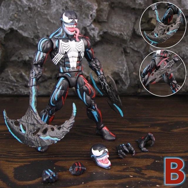 Marvel increíble Spiderman Peter Park animado Venom Carnage simbionte negro Kraven el cazador 6 "figura de acción Retro leyendas Juguetes