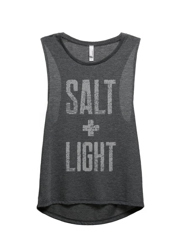 Salt And Light Women's Sleeveless Muscle Tank Top Charcoal Large