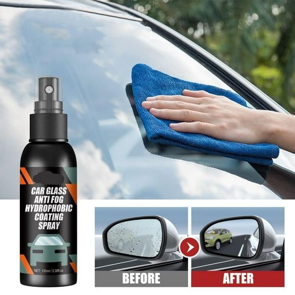 Glass Hydrophobic Coating Spray 100ml - Automobile Rain Proofing | Super-Hydrophobic Self-Cleaning Glass Coating | Headlight Lens Cleaner and Protector | Enhances Night Driving Visibility