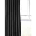 thumbnail image 3 of Modern Dutch Velvet Solid Color Blackout Curtains For Living Room And Dedroom Blackout Curtains 2 pcs, Black, W42 x L63 Inch, 3 of 5