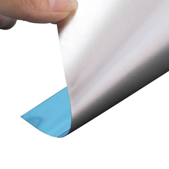 Flexible Reflective Mirror Sheets Self-Adhesive PET Mirror Tiles Non-Glass Mirror Stickers for Home Decoration Daily Use Living Room Bathroom Countertop