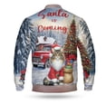 thumbnail image 2 of Santa is Coming Maine Coon Merry Christmas Xmas Noel Truck Tree All Over Print 3D Baseball Jacket Cat Lover Kitten Owner Gifts Bomber Jacket Softball - 02023, 2 of 6