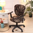 thumbnail image 4 of Cateissary Cubierta suave y cómoda de la silla de la oficina del estiramiento de la experiencia del asiento de la cubierta de la silla del Decoración del hogar gris 1, 4 of 6