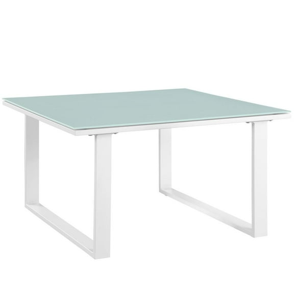 Modway Fortuna Outdoor Patio Side Table in White