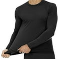 thumbnail image 2 of 9M Clothing Company Men's Ultra Soft Thermal Base Layer Crew Neck Top Black Medium, 2 of 4