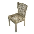 thumbnail image 4 of A&B Home Condro Side Chair with Woven Rattan Detail - Weathered Gray Finish, 4 of 7
