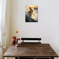 thumbnail image 5 of HFDF Dog Surfg Canvas Wall Art Art Poster for House Livg Room Bedroom Home Decorations Gift Ready To Hang es 12x16inch Framed, 5 of 6