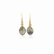 Zeva jewels Blue Labradorite Gemstone Gold-plated Lever-Back Earring For Wearing In Birthdays, Wedding, Parties & Social Gatherings