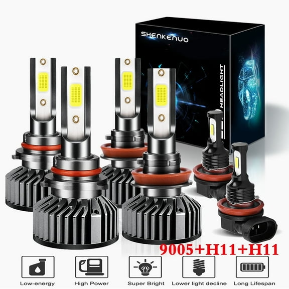 For Toyota Camry 2007-2014 LED Headlight High Low Beam   Fog Light Bulbs Combo Kit 6PCS