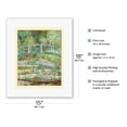 thumbnail image 2 of Bridge over a Pond of Water Lilies - From an Original Color Painting by Claude Monet c.1899 - Fine Art Rolled Canvas Print (Unframed) 11in x 14in, 2 of 4