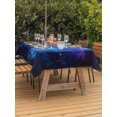 thumbnail image 3 of Outdoor Table Cloth with Umbrella Hole and Zipper, Blue Purple Sky Waterproof Rectangle Tablecloth 60"x102", Abstract Modern Stars Space Washable Table Cover for Outside Party Patio Picnic, 3 of 8