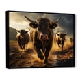 thumbnail image 2 of Designart "Stampede in Motion II" Animals Floater Framed Wall Decor, 2 of 7
