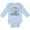 AE-Light Blue, variant on Inktastic Happy Hanukkah Dreidel and Laurels Boys or Girls Long Sleeve Baby Bodysuit