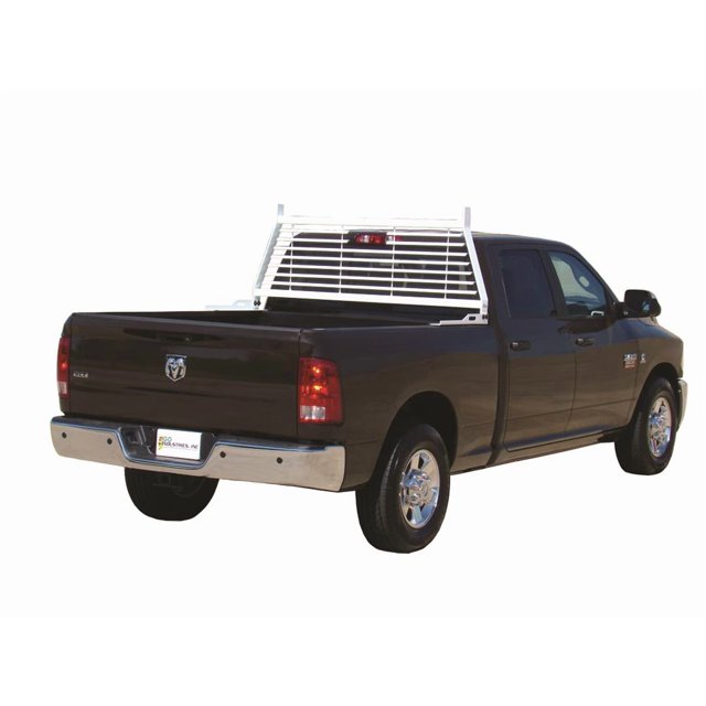 Go Industries Headache Rack 20752 Flat Iron; Louver; Powder Coated; White; Steel
