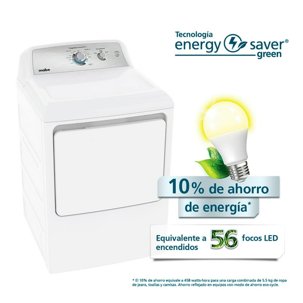 Secadora Mabe Eléctrica 22 kg Blanca Walmart en línea