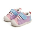 thumbnail image 4 of Ulitacool Shoes For Boys 12-15 Months Todder Stripe Print Color First Walkers Unisex Non Slip Shoes Non Slip Mesh First Cute Dailywear Purple, 4 of 5