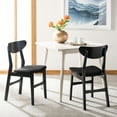 thumbnail image 2 of SAFAVIEH Lucca Retro Farmhouse Dining Chair, Black/Cushion, Set of 2, 2 of 13