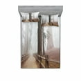 thumbnail image 2 of Ambesonne Nature Fitted Sheet & Pillow Sham Set, Forest in Foggy Morning, Twin, Grey Brown, 2 of 3