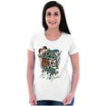 thumbnail image 4 of No Regrets Skull Snake Rose Tattoo Womens Slim Fit Graphic Tee Brisco Brands S, 4 of 5