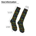 thumbnail image 2 of Gaeub Chaussettes de Jeu Design Imprimé Pixel Chaussettes Hautes Extensibles pour Hommes Femmes Adolescents, Chaussettes de Softball Soccer pour Randonnée, Sport, 2 of 6