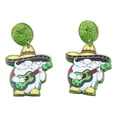 thumbnail image 2 of QIQUWOHUL Mexican Carnival Earrings Stud Earrings Hat Violin Colorful Print Simple Fashion Geometric Earrings Earrings Accessories Female, 2 of 4