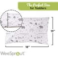 thumbnail image 3 of WeeSprout Mini Toddler Pillow for Kids Sleeping, Organic Cotton Shell & Pillowcase 18x13x3, 3 of 9