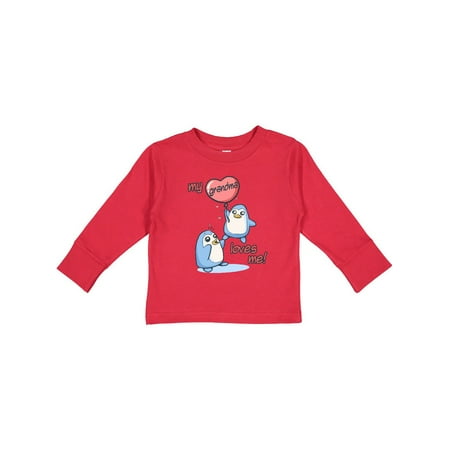 

Inktastic My Grandma Loves Me Gift Toddler Boy or Toddler Girl Long Sleeve T-Shirt
