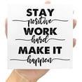 thumbnail image 7 of Zomyto 5x5 In Inspirational Wooden Box Sign,Positive Work Hard Make it Happen, 7 of 7