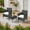 Black, variant on 3 PCS Patio Furniture Set, Outdoor Wicker Rattan Conversation Patio Chair Sets with Glass Table, Cushion for Garden, Terrace, Porch, Bistro, Balcony, Black