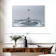 thumbnail image 3 of Elephant Stock Drops Into The Water Wall Art - Horizontal Canvas Wall Art - Living Room Wall Decor - Wellness Canvas - Blue And Decor - 36" x 24", 3 of 8
