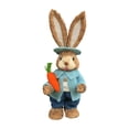 thumbnail image 1 of Estatuilla de Conejo Perfecl Conejo de Pascua de paja, 1 of 8