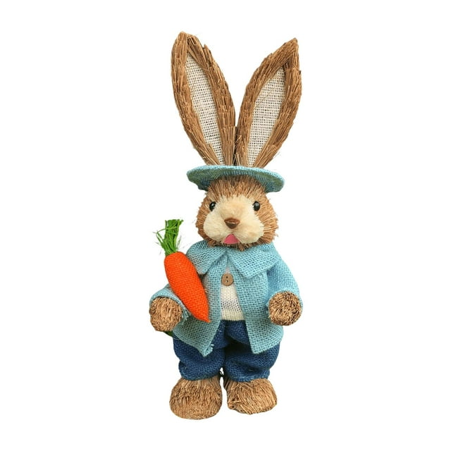 Estatuilla de Conejo Perfecl Conejo de Pascua de paja