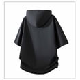 thumbnail image 4 of hotojiny Men's UPF50+ Full Zip Jacket Short Sleeve Sun Protection Quick Dry Rash Guard Athletic Hooded T-Shirt for Fishing Beach, 4 of 6