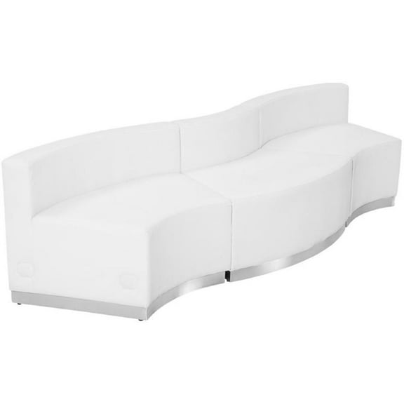 Flash Furniture Hercules Alon 3 Piece Reception Seating in White