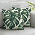 thumbnail image 3 of COMIO  Farmhouse Pillow Covers Tropical Palm Leaves Lumbar Pillow Covers Home Decorative Cushion Case for Sofa Couch Housewarming Gifts Family Room Décor White, 3 of 5