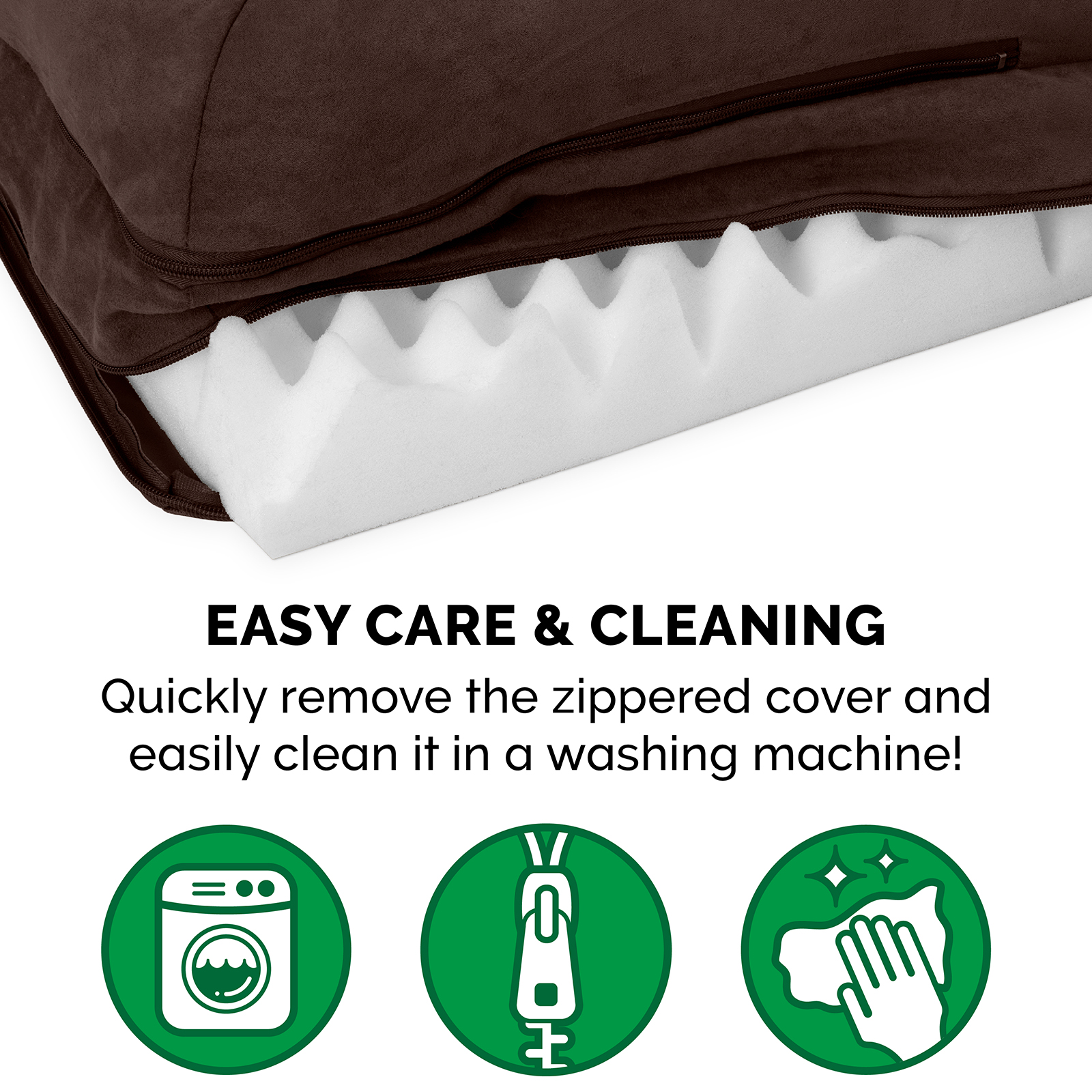 Furhaven Deluxe Orthopedic L-Shaped Chaise Pet Bed photo 4