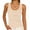 Beige, variant on Women's Casual Basic U-Neck Sleeveless Ribbed Fitted Cute Tank Top Beige