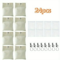 Outdoor Curtain Weights 8 Pack, 15oz Sandbag Drapery Weights with Clip for Pergola, Cabana & Gazebo Drapes, Heavy Duty Patio Curtain Holders