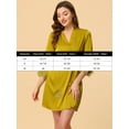 thumbnail image 5 of INSPIRE CHIC Women's 2 Pcs Satin Pajama Sets Nightgown with Robe Lingerie Lounge Sleepwear S Yellow, 5 of 5