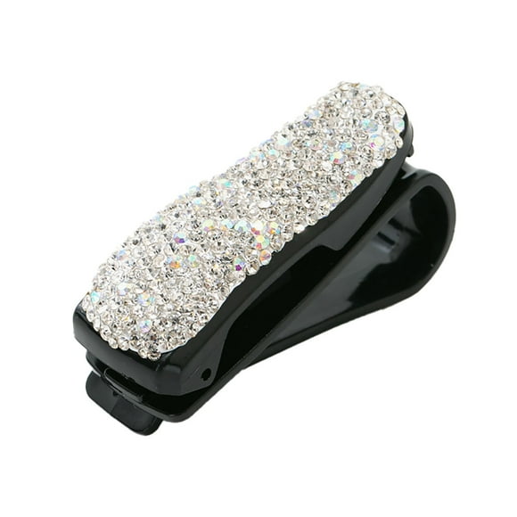 Deals Qaailabf New Car Glasses Clip With Diamonds, Creative Car Glasses Clip, Bill