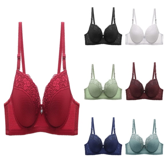 MDUKONU Women's Padded Underwire Bra, Full Coverage T-Shirt Bras for Women, Convertible, Seamless Red 44