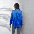 thumbnail image 6 of 1Pcs Women'S Satin Shirt--Royal Blue-Royal Blue-L, 6 of 6