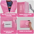 thumbnail image 5 of WORKPRO Paquete de 6 bolsas extra grandes para mudanzas con cremalleras y asas de transporte, correas para mochila, bolsa de almacenamiento resistente para ahorrar espacio en mudanzas (rosa), 5 of 5
