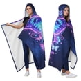 thumbnail image 2 of Glowing Butterflies Wearable Blanket Hoodies for Women Men Adults Butterfly Lovers Plush Soft Purple Starry Butterflies Hooded Blanket for Camping Office Decor Birthday Gifts Decor 60×80 Inch, 2 of 5